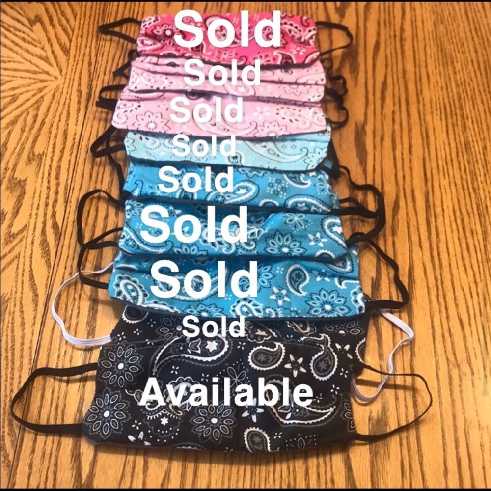 Cute, comfy and washable bandanna face masks!